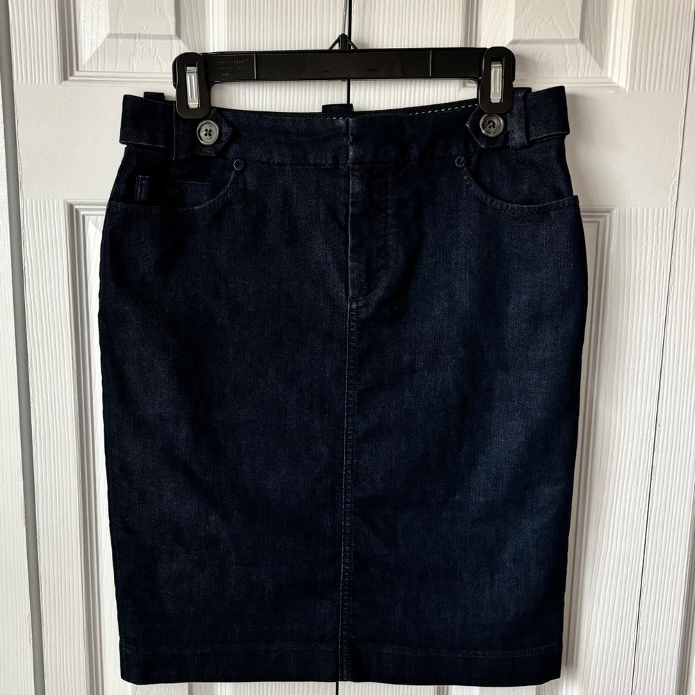Banana Republic Dark Denim Pencil Skirt